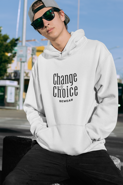 Be The authentic Change (White Hoodie)